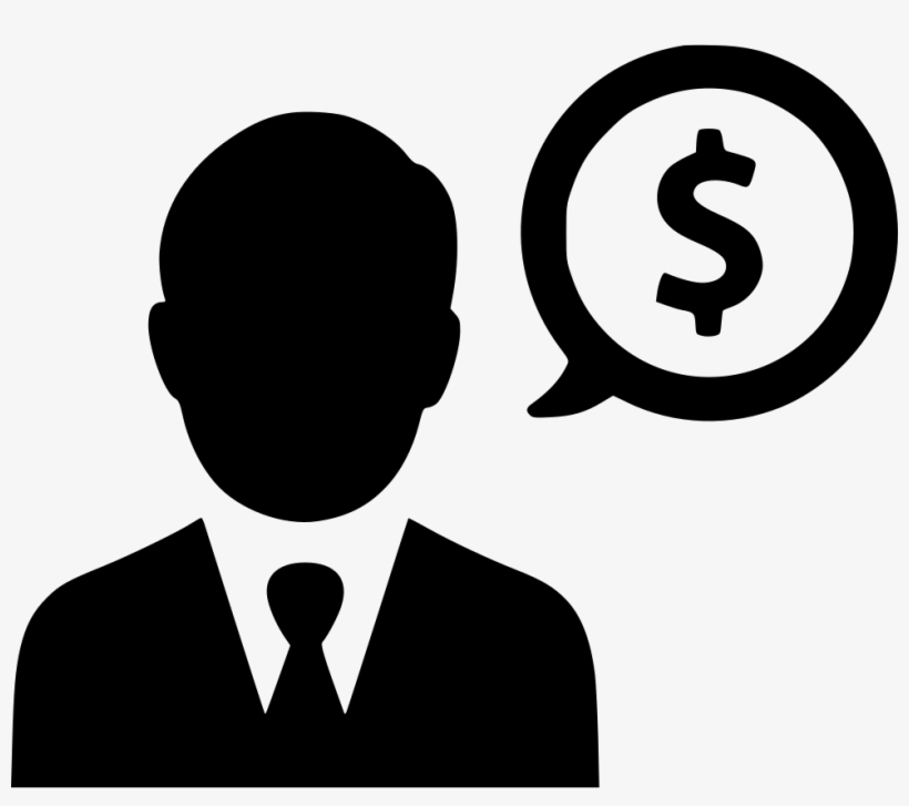 Businessman Earnings Sales Dollar Business Comments - Business Man Png Icon, transparent png download