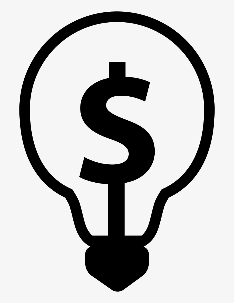 Dollar Symbol Inside A Light Bulb Comments - Dollar Sign, transparent png download
