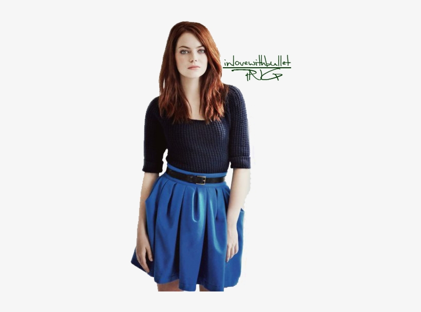 Emma Stone Png By Inlovewithb - Emma Stone Blue Hair, transparent png download