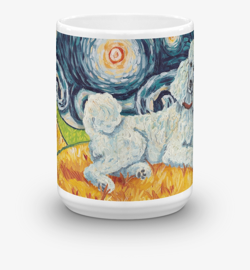 Poodle Starry Night Mug-15oz - Dog, transparent png download