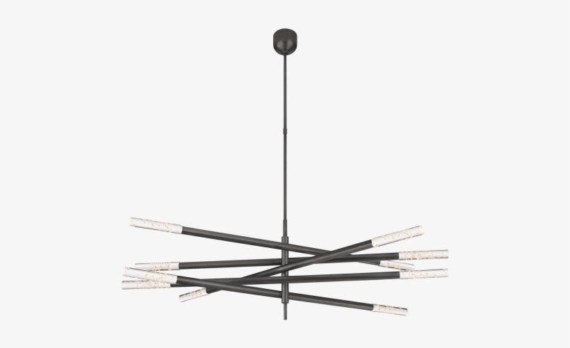 Rousseau Grande Articulating Chandelier In Bronze With - Chandelier, transparent png download