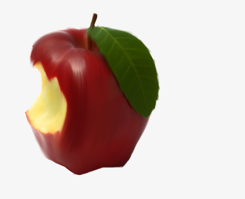 Bitten Apple Png By Moonglowlilly - Bite Apple Png Transparent, transparent png download