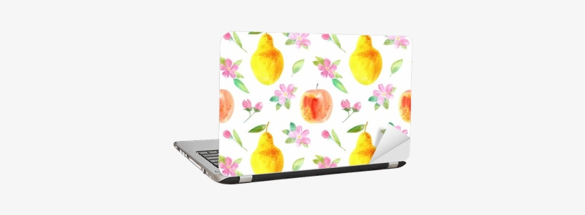 Seamless Pattern With Apple,pear And Flower - Apple, transparent png download