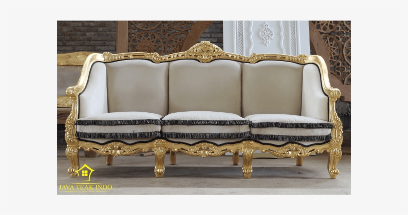 Gold Leaf Sofa Set Shantika - Gold, transparent png download
