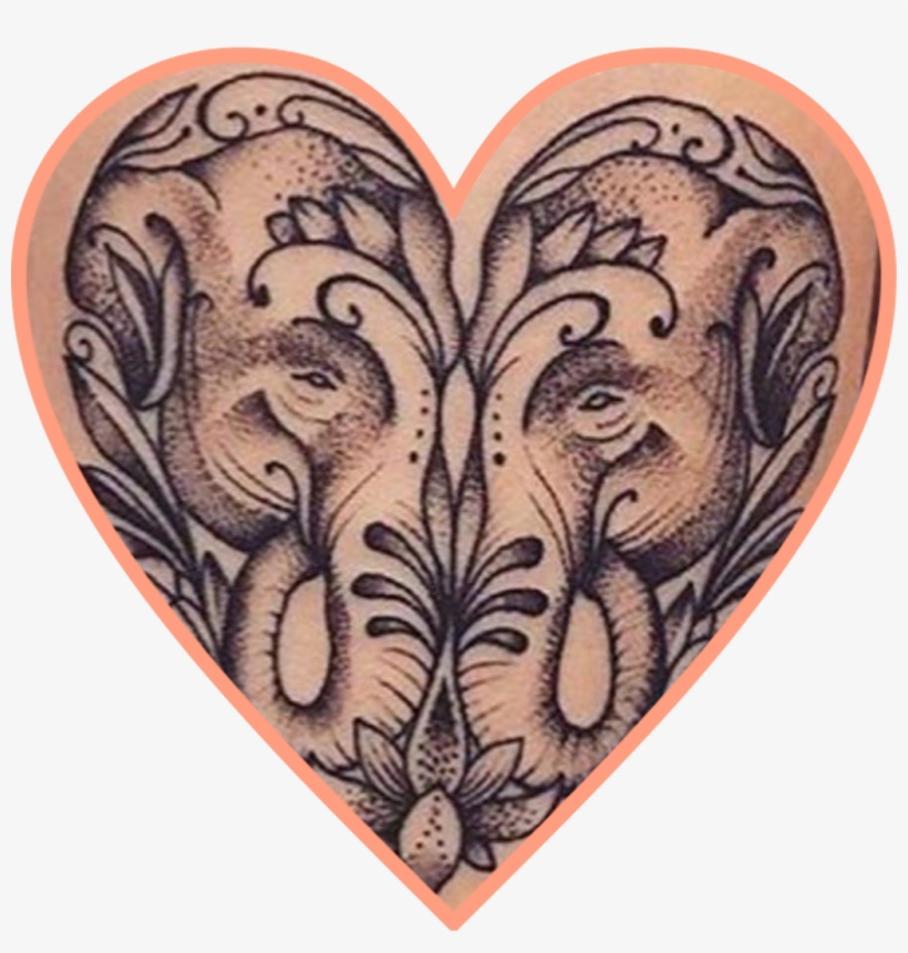 Elephant Love Tattoo, transparent png download