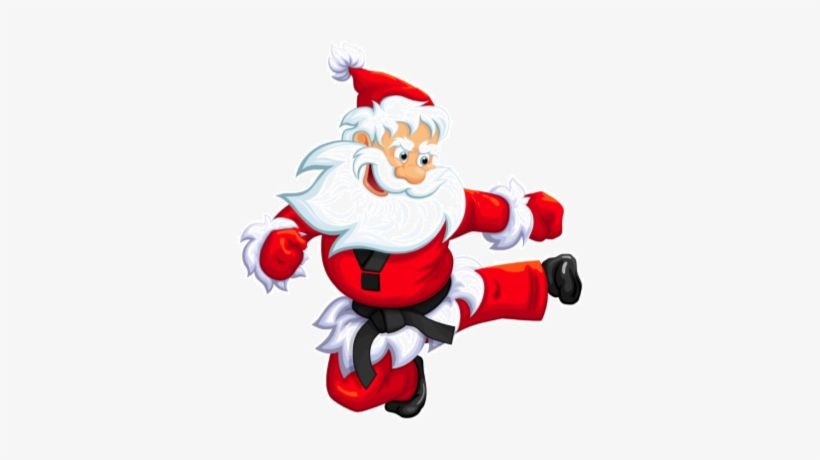 Santa Claus Kick Png - Martial Arts Santa Claus, transparent png download
