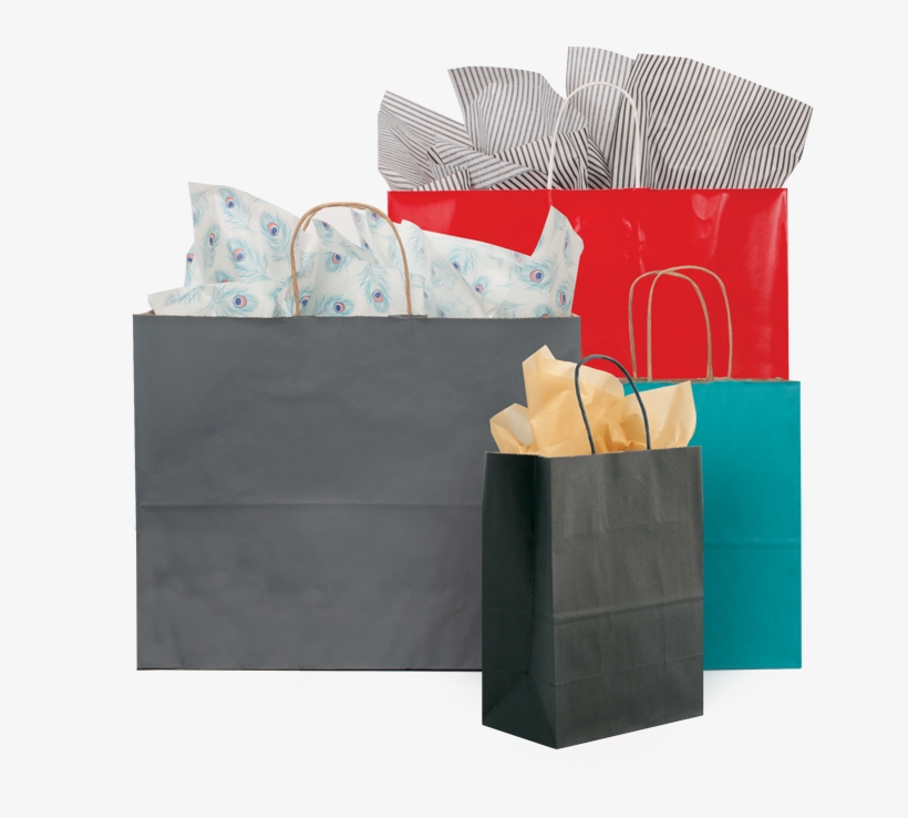 Color Paper Shopping Bags 1 - Paper Bag, transparent png download