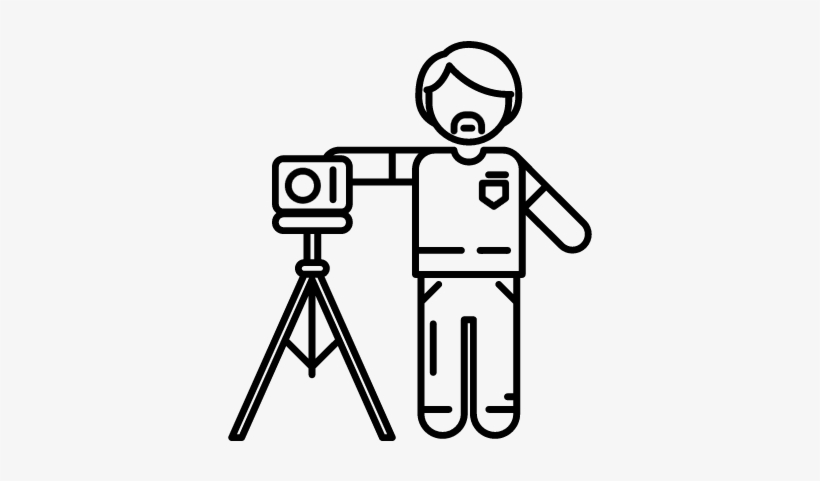 Photographer Working Vector - Fotografo Icono, transparent png download