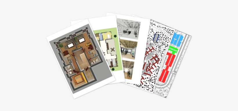 5"x11" Color Copies, Economy Paper - Perspective Plan, transparent png download
