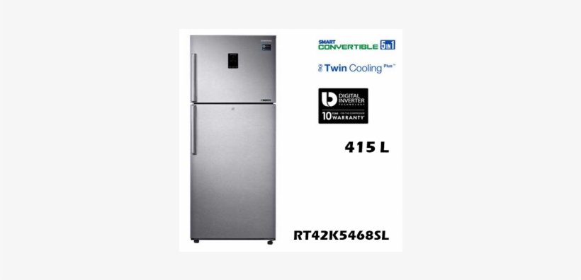 Double Door Samsung Refrigerator Inverter, transparent png download
