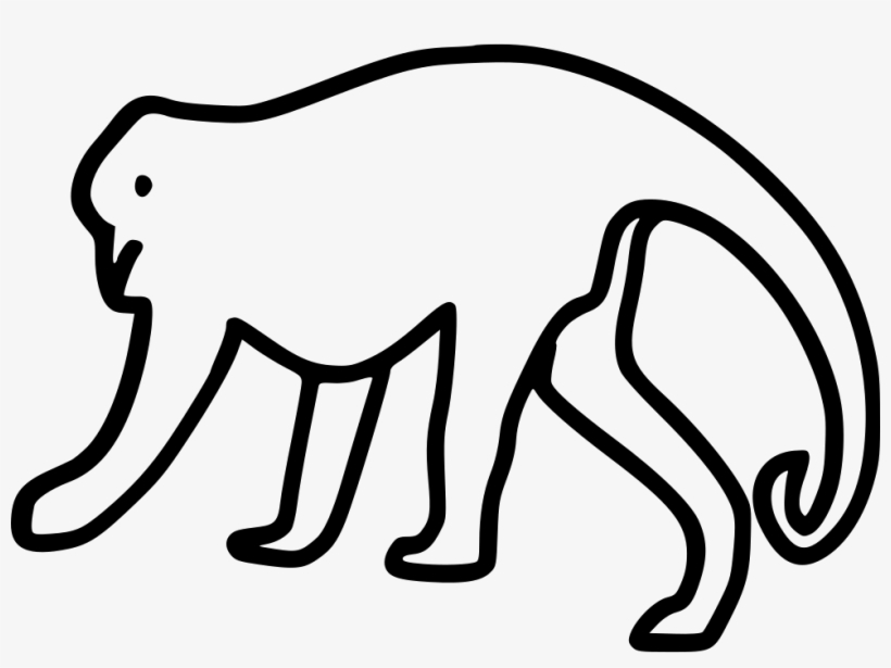 Monkey Comments - Line Art, transparent png download