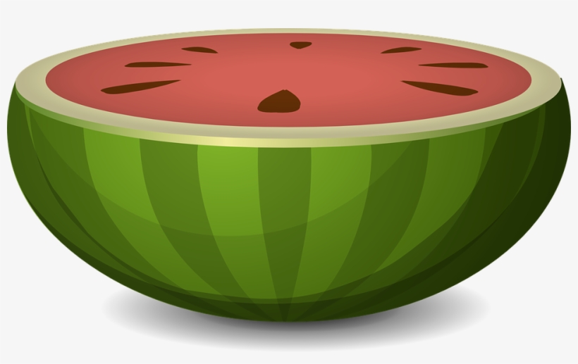 Watermelon Cantaloupe Juice Berry - Sliced Watermelon Horizontally, transparent png download