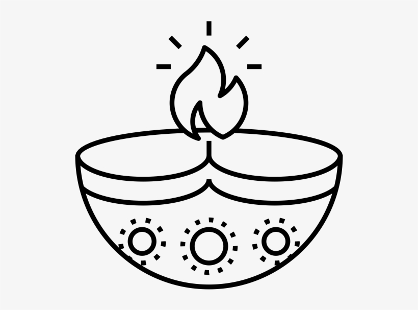 Diya Rubber Stamp - Pot De Yaourt Dessin, transparent png download