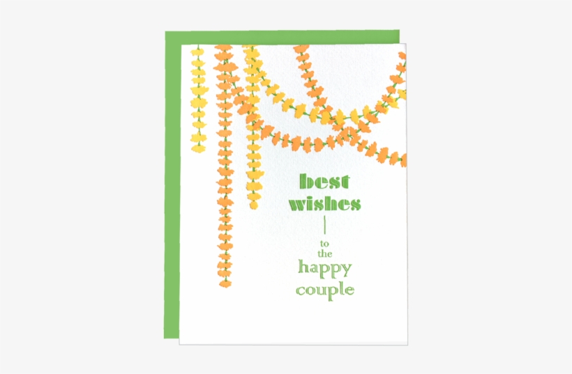 Marigold Garland Wedding Card - Wedding, transparent png download
