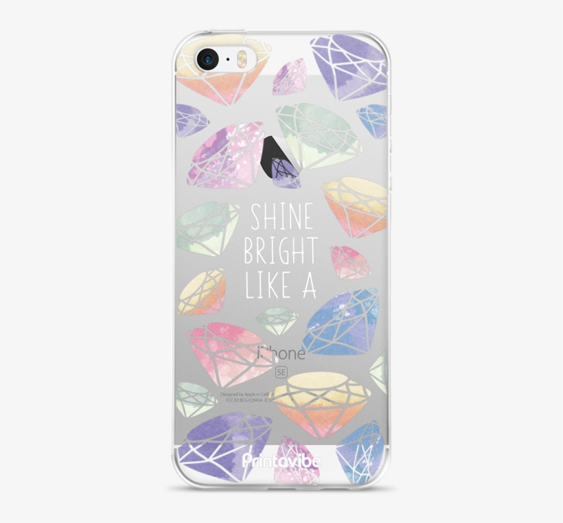 Diamond Watercolour Iphone Case - Mobile Phone Case, transparent png download