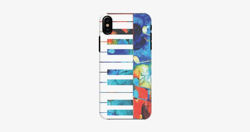 Colorful Rythm Slim Back Cover For Apple Iphone X - Colorful Piano Art By Sharon Cummings, transparent png download