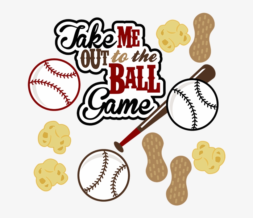 Baseball Clipart Scrapbook - Take Me Out To The Ballgame Clipart, transparent png download