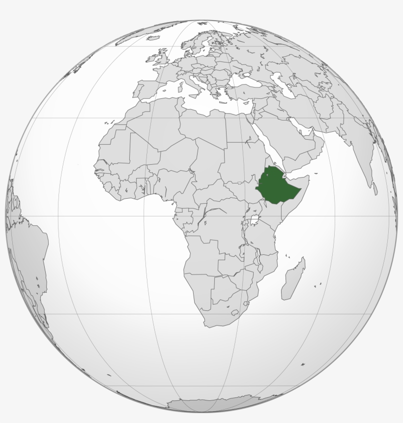 Luminița Prisecaru Etiopia Pe Glob - Ethiopia Map, transparent png download