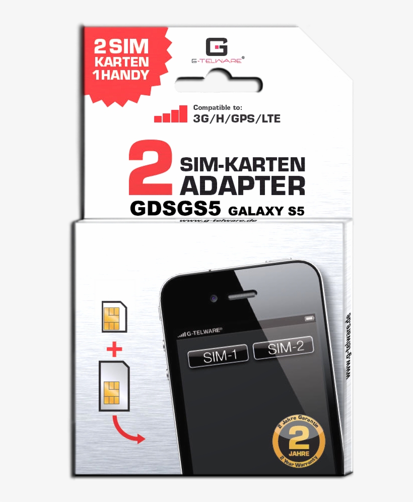 Gdsgs5 Large - Samsung Galaxy S8 Dual Sim Adapter, transparent png download