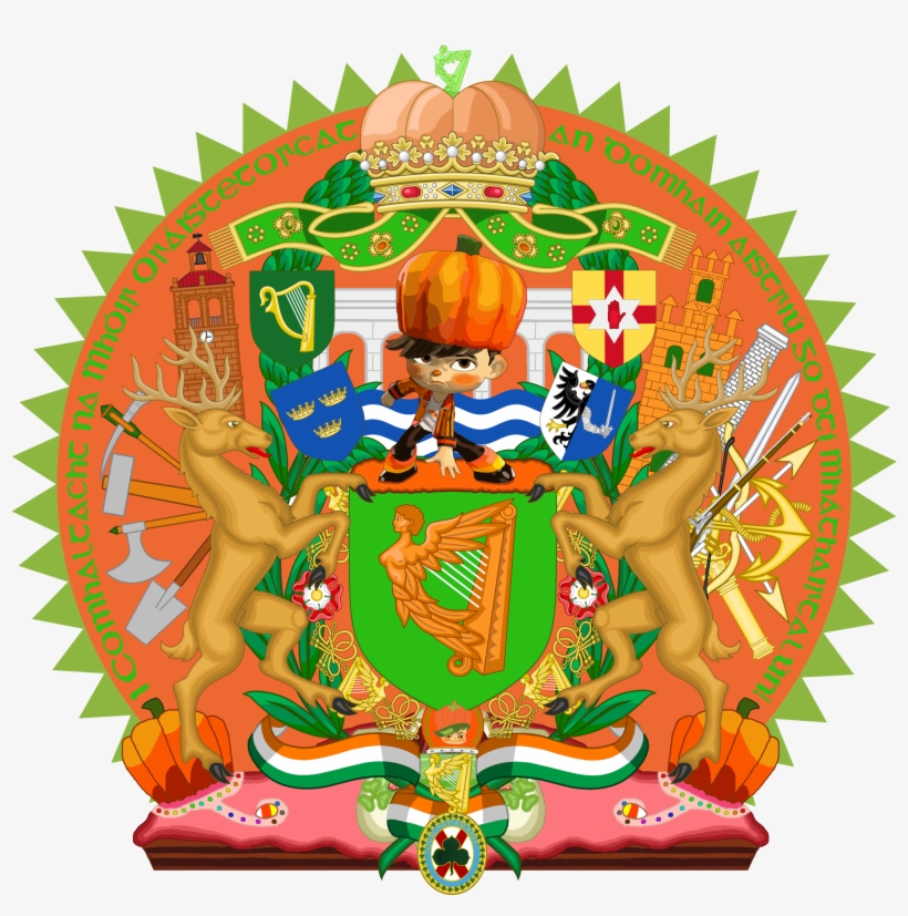 Greater Coat Of Arms Of Imperial Ireland - Pumpkin Coat Of Arms, transparent png download