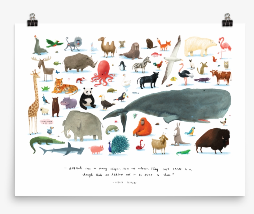 'the Animals' Art Poster - Here We Are Oliver Jeffers, transparent png download