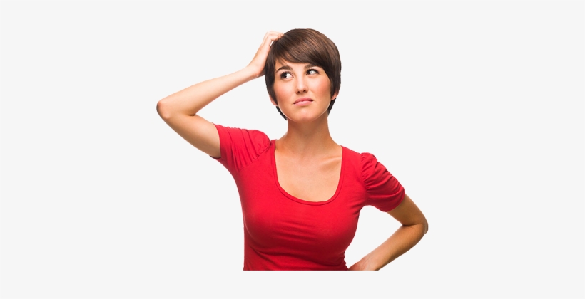 I Do Online Marketing For A Couple Of Reasons And These - Woman Scratching Her Head, transparent png download