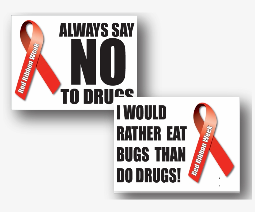Red Ribbon Week Prevention Lawn Sign - Red Ribbon Week Sign, transparent png download