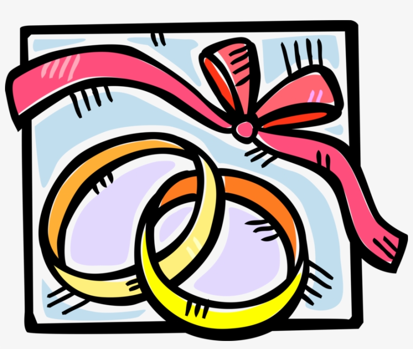 Vector Illustration Of Wedding Band Rings Signify Pledge - Palm City, transparent png download