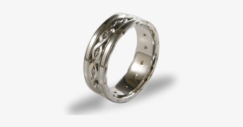 A New Variation Of Our Signature, Intertwined Ribbon - Titanium Ring, transparent png download