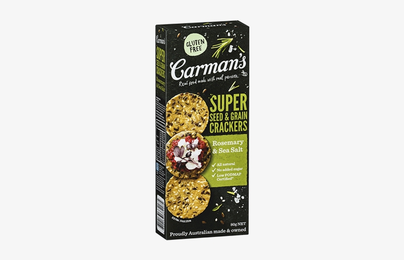 Rosemary & Sea Salt Super Seed & Grain Crackers - Carman's Classic Fruit & Nut Muesli 500g, transparent png download