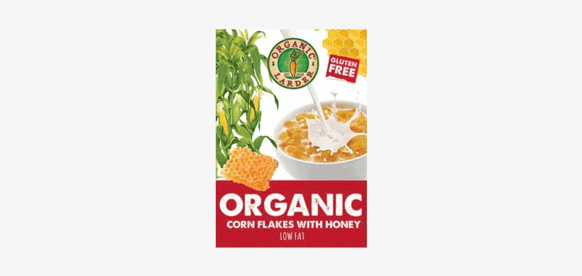 Organic Larder Cornflakes With Honey - Organic Larder Custard, 60g, transparent png download