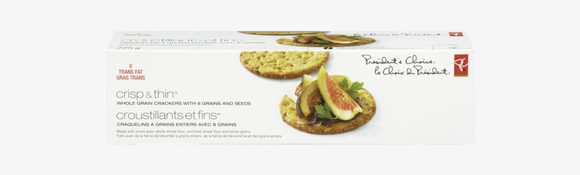 Pc Organics Crisp And Thin Whole Grain Crakers With - President's Choice, transparent png download