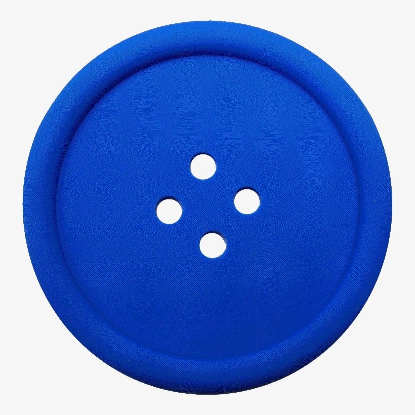 Blue Sewing Button With 4 Hole Png Image - Circle, transparent png download