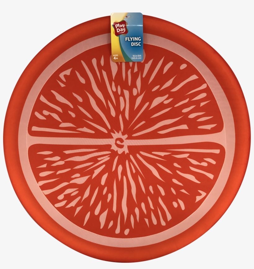 Play Day Big Jumbo Flying Disc, 16" Orange Citrus Pattern - Play Day Flying Disc, transparent png download