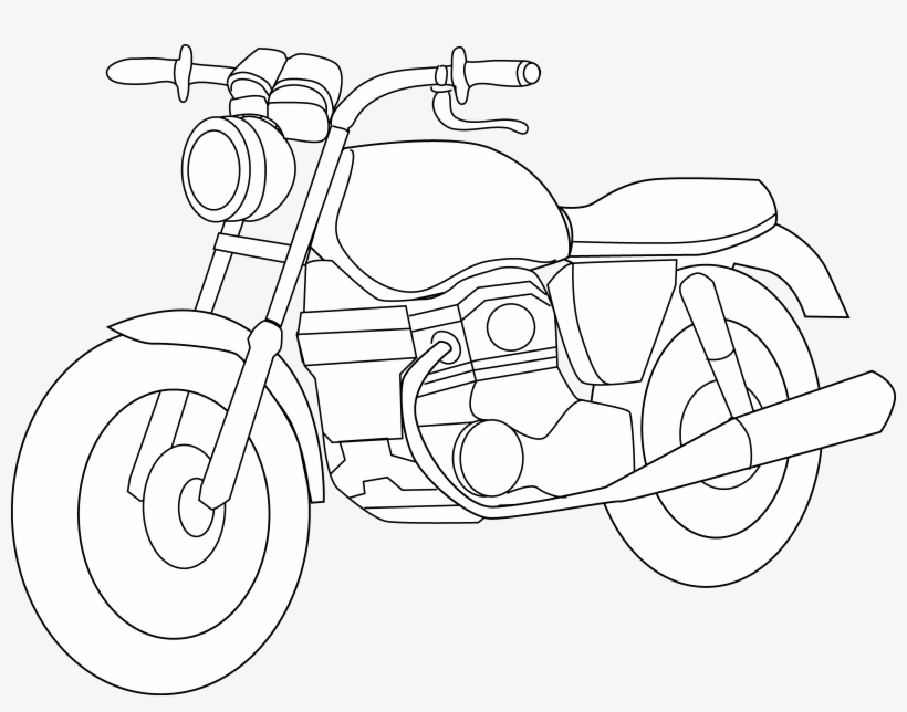 Clipart Info Source - Motorbike Black And White Clipart, transparent png download