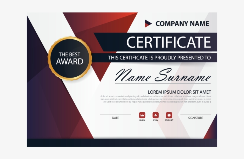 Elegance Horizontal Certificate With Vector Illustration - Cartão De Visita Moda Intima, transparent png download