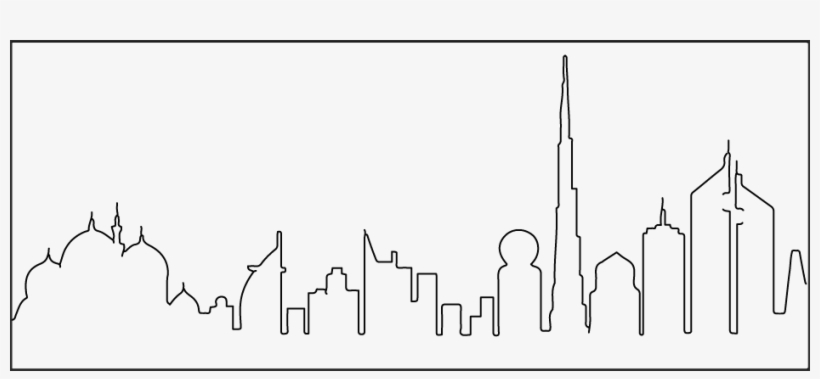 Image Skyline - Line Art Graphic Design, transparent png download
