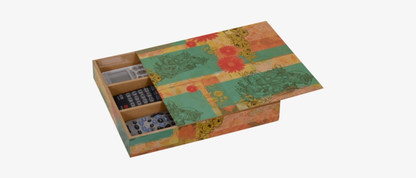 Lord Krishna Radha Wooden Remote Box By Www - Plywood, transparent png download