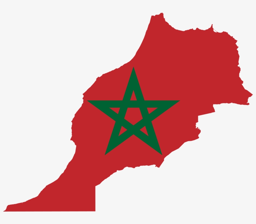 Nieuwe Routes Naar Marokko - Morocco Map And Flag, transparent png download