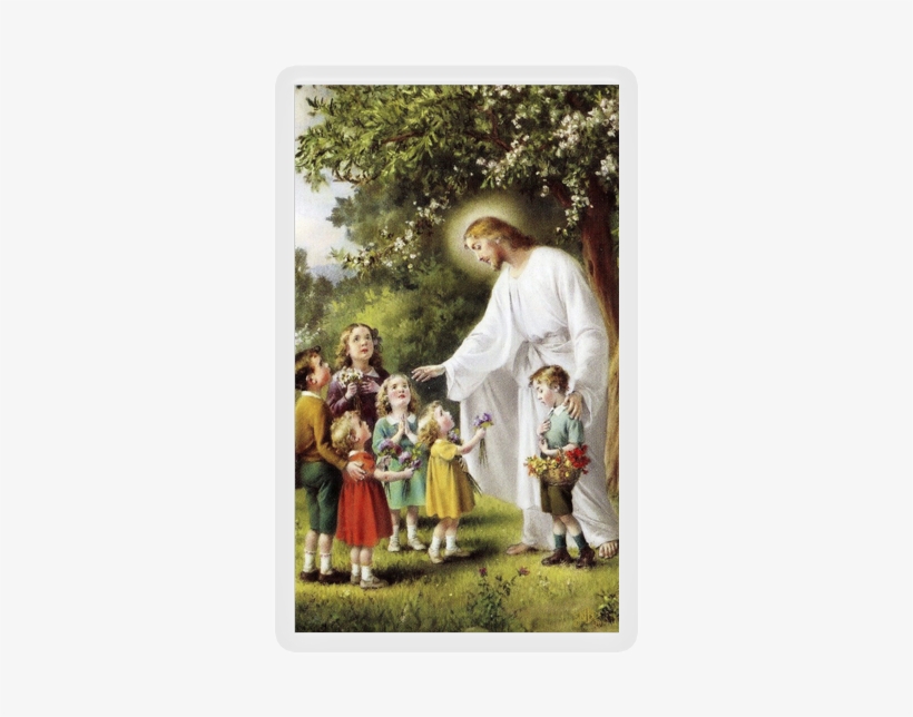 Jesus Blessing Children - Beatitudes Prayer, transparent png download