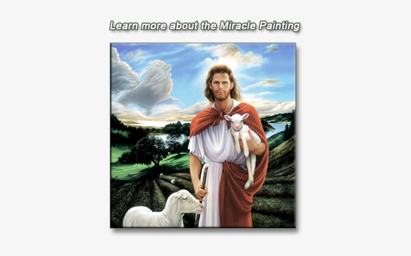 The Lamb & The Lion Painting By Glenda Green - Glenda Green Jesus, transparent png download