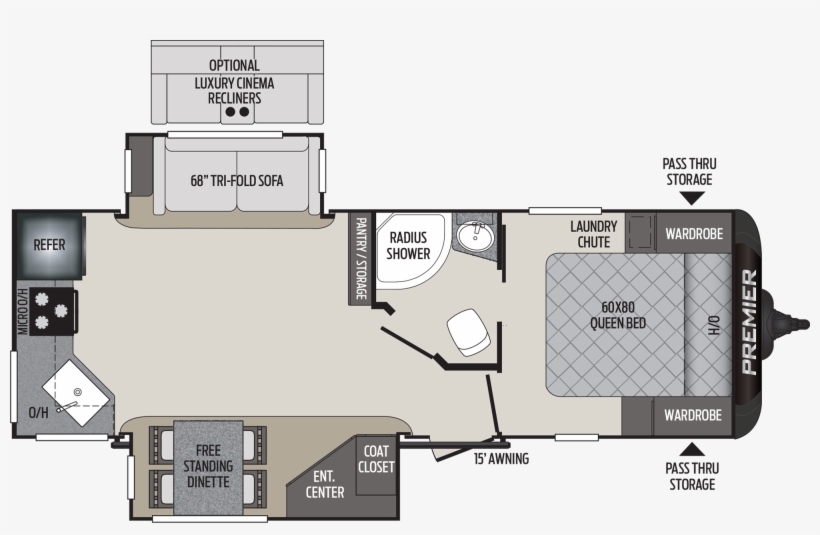 Premier 24rkpr Travel Trailer - Keystone Bullet Premier 24rkpr, transparent png download