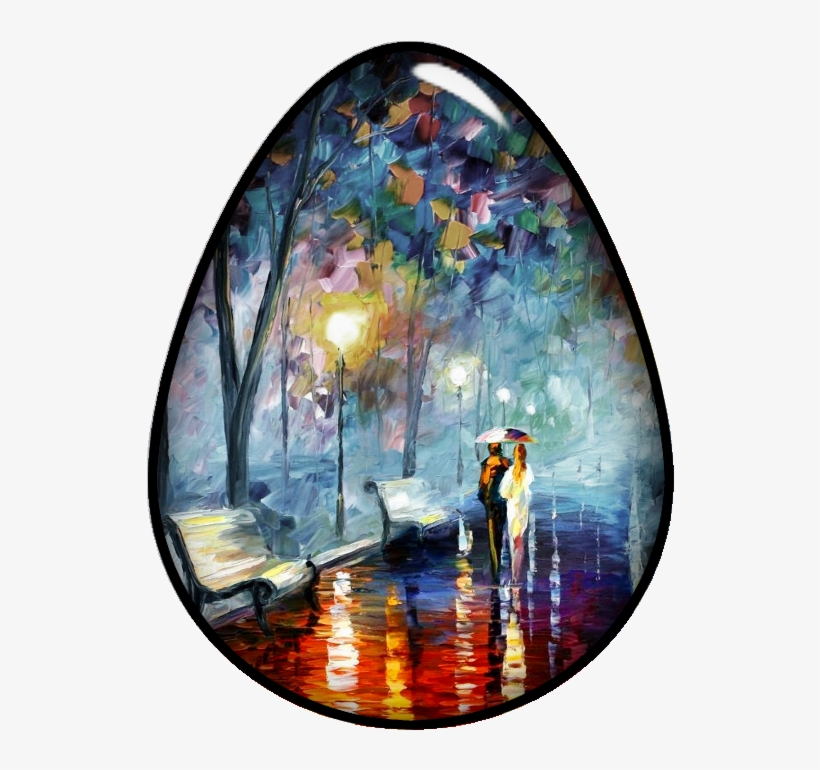 April - Rain's Rustle By Leonid Afremov, transparent png download