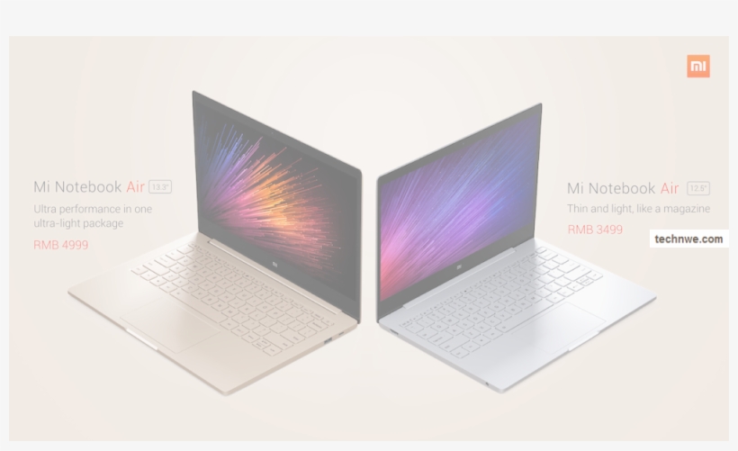 Mi-notebook1 - Xiaomi Air 12 Laptop (gold), transparent png download