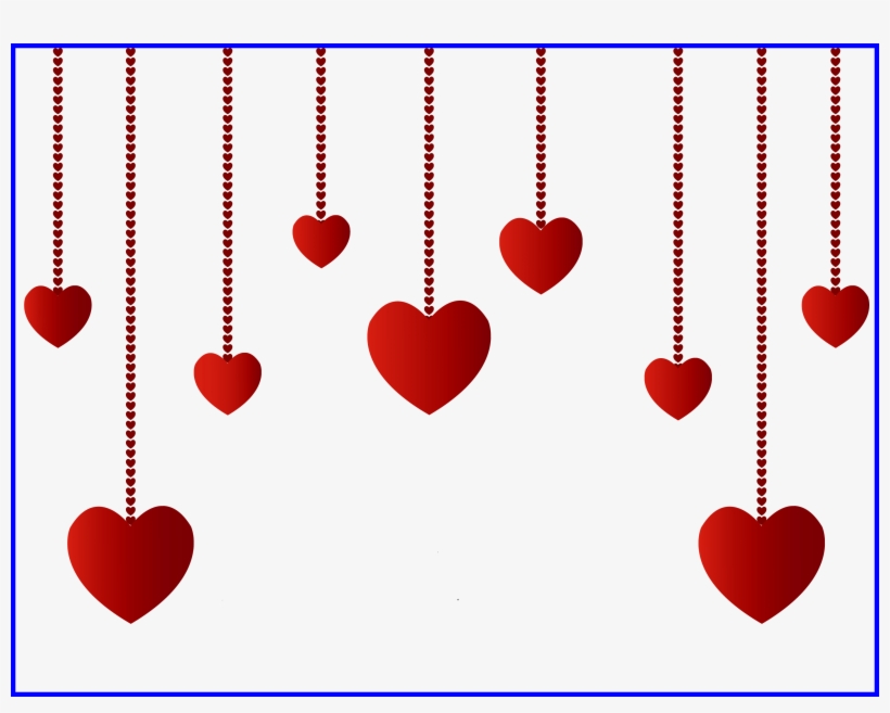 Awesome Hanging Hearts Decoration Png Picture Clipart - Feliz Cumple Mes Amor, transparent png download