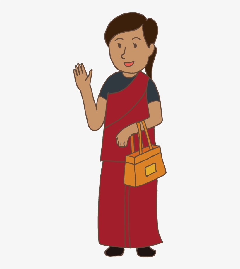 Indian Woman - Illustration, transparent png download