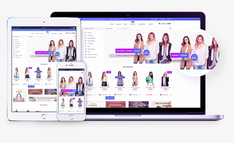 Mockup - Ecommerce Website Laptop, transparent png download