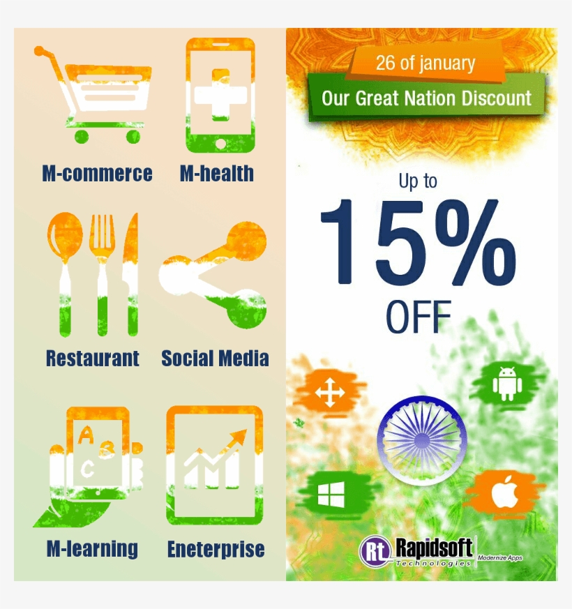 Now Don't Hold Back Implementing Your App Just Because - Republic Day Offers Retaurant, transparent png download