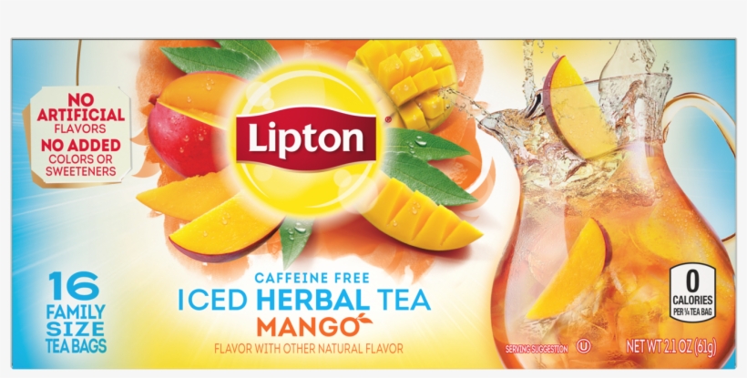 Lipton Mango Iced Herbal Tea, transparent png download
