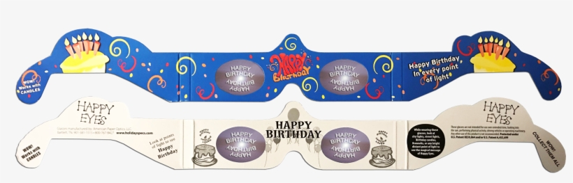 Happy Birthday 3d Glasses - Polarized 3d System, transparent png download
